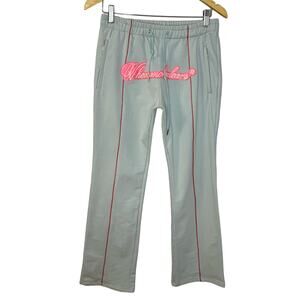When Smoke Clears Women's Sweatpants Embroidered Light Blue Medium Streetwear M